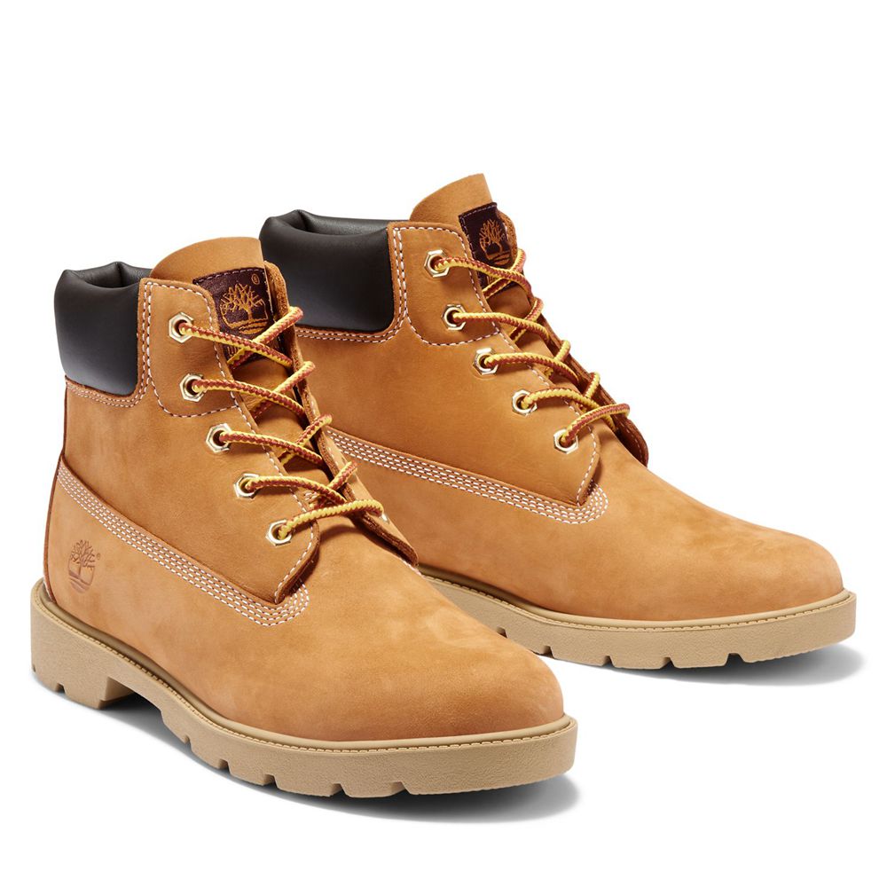 Bocanci 6-Inch Timberland Copii Maro/Negrii - Junior Classic Waterproof - Romania - BZTAQR419